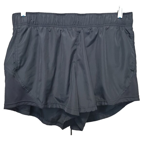 Athletic Works Women's Black Lined  Athletic Shorts Size Large Zip Pocket - Picture 1 of 7